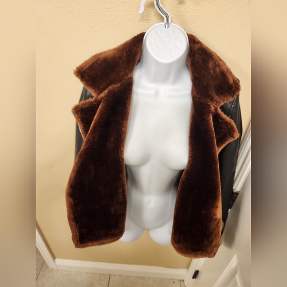 Blank NYC Black and Brown Bomber Jacket - Picture 7 of 16